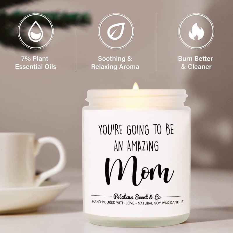 Petalsun New Mom Gifts for Women - Handmade Lavender Natural Soy Wax New Mom Candle  Pregnancy Must Haves  Mom to Be Gift  Pregnancy Gifts for Expecting Mom - Image 5